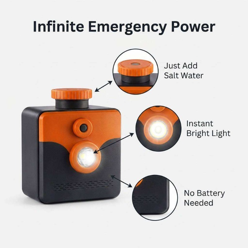 Zoutwaterlamp, noodverlichting - Power Outage Light recensie en prijs